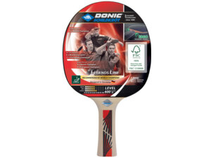 DONIC Schildkröt Tischtennis Schläger Legends 600 FSC, konkaver Griff, Belag Prestige, Typ Allround 74710416