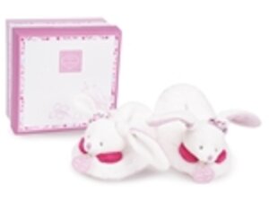 DouDouetcompagnie Kirsche Hase Füsslinge mit Rassel 6-12M DC2702