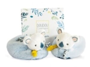 DouDouetcompagnie Yoca Koala Füsslinge mit Rassel 0-6M DC3675