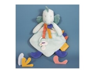 DouDouetcompagnie Dino Filou Schmusetuch mit Schnullerhalter 23cm DC3937