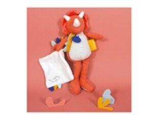 DouDouetcompagnie Dino Lou mit Schmusetuch 25cm DC3946