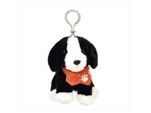 DouDouetcompagnie Schlüsselanhänger Hund schwarz-weiss, 13cm HO3308