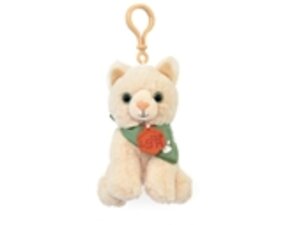 DouDouetcompagnie Schlüsselanhänger Katze beige, 13cm HO3310