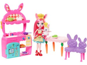 ENCHANTIMALS Küche Spielset Puppen Bree Bunny & Twist, Küche, Tisch, Zubehör, ab 4+ 57005147