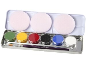 Eulenspiegel Schminke Palette 6 Farben 76135