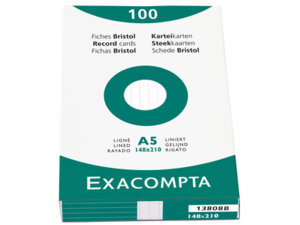 Exacompta Karteikarten liniert A5 13808B