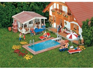 FALLER Swimming-Pool und Gartenhaus 1180542