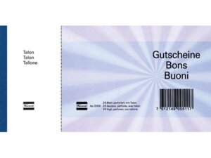 Favorit Gutschein blau, mit Talon 2059blauA1