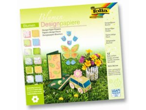 folia Designpapier Block Blumen 10149