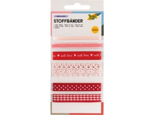 folia StoffbÃ¤nder Set Rosy Love 12021