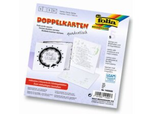 folia Doppelkarten quadratisch 220 g/m2 140500