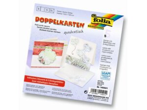 folia Doppelkarten quadratisch 220 g/m2 140501