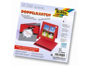 folia Doppelkarten quadratisch 220 g/m2 140520