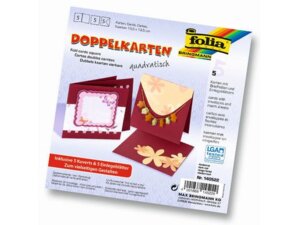 folia Doppelkarten quadratisch 220 g/m2 140522