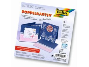folia Doppelkarten quadratisch 220 g/m2 140535