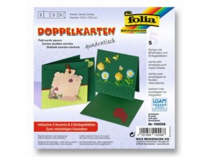 folia Doppelkarten quadratisch 220 g/m2 140558