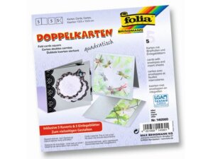 folia Doppelkarten quadratisch 220 g/m2 140560