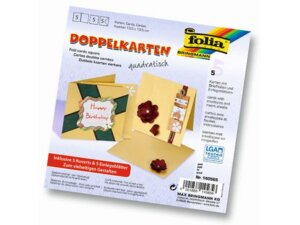 folia Doppelkarten quadratisch 220 g/m2 140565