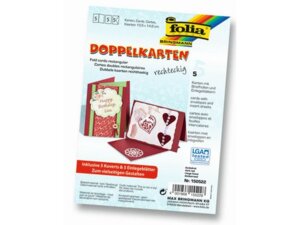 folia Doppelkarten rechteckig 220 g/m2 150522