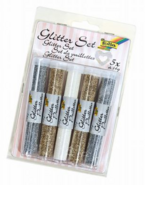 folia Glitterset Pulver gold/silber/weiss 57801
