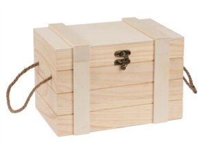Glorex Schatztruhe mit Griffen, Holzverschl 62003360