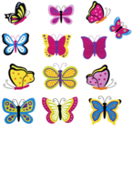 Glorex Moosgummi-Stickers Schmetterlinge 62247714