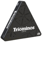 Goliath Triominos Onyx, d/f/i ab 6 Jahren, 2-4 Spieler, schwarze Dominos, Metallbox 62615120