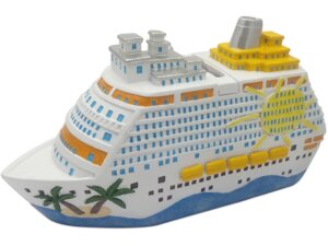 G. Wurm Spardose Kreuzfahrtschiff bunt aus Poly 10019189