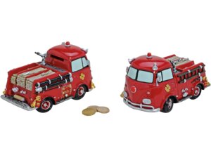 G. Wurm Spardose Feuerwehrwagen aus Poly 10020077