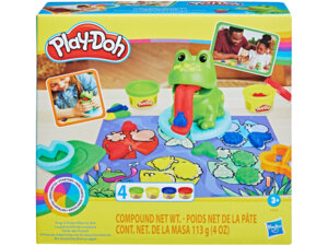 Hasbro Play-Doh Farbi, der Frosch Starter Set, 4 Dosen Knete, Förmchen, ab 3 Jahren 63109859