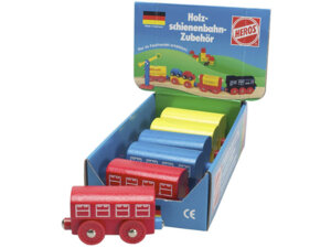 Heros Personenwaggon Holz, 8.0cm zu HEROS Holzschienenbahn 3-farbig sortiert, 3J+ 40904261