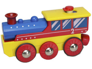 Heros Dampflokomotive 3 Achsen zu HEROS Holzschienenbahn Vor-/Rückwärtslauf, Holz, 40945022