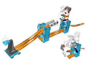 Hot Wheels Hot Wheels Bridge Stunt Kit Track Builder Spielset, Batterien 2xD exkl. ab 5+ 30318097