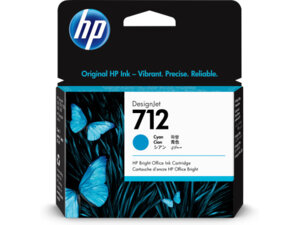 HP 712 29-ml Cyan DesignJet Ink 3ED67A