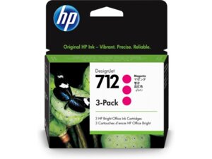 HP 712 3-Pack 29-ml Magenta DesignJet 3ED78A