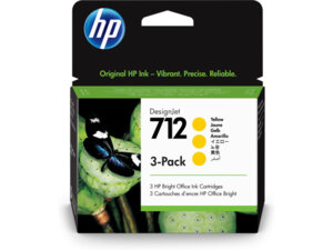 HP 712 3-Pack 29-ml Yellow DesignJet Ink 3ED79A