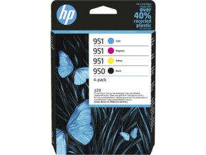 HP 950 Black 951 CMY Original Ink Cartridge 4-Pack 6ZC65AE