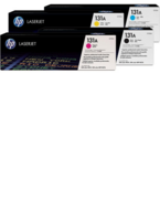 HP Toner-Set bestehend aus 1x U0SL1AM + 1x CF210A = 4x 131A (CMYBK) CF210ASet