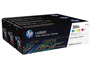 HP Toner/305A CYM Tri-Pack Laser Jet CF370AM