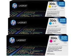 HP 304A CYM Tri-Pack LaserJet Toner Cart CF372AM