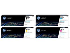 HP Toner-Set bestehend aus je 1x CF540X, CF541X, CF542X + CF543X = 4x 203X CF540XSet