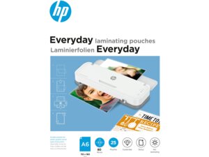 HP Everyday Laminating Pouches, A6, 80 Micron HN00HP09156