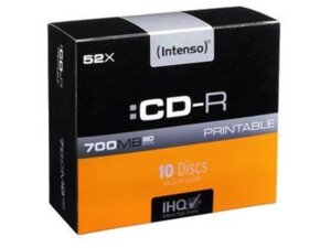 Intenso CD-R 80/700 52x SC (10) Print INTENSO 1801622, Kapazität: 700MB 1801622