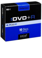 Intenso DVD+R 4,7GB 16x SC (10) INTENSO 4111652, Kapazität: 4,7GB 4111652