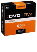 Intenso DVD+RW 4,7GB 4x SC (10) INTENSO 4211632, Kapazität: 4,7GB 4211632