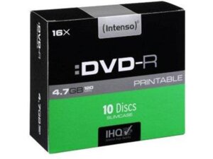 Intenso DVD-R 4,7GB 16x SC (10) Print INTENSO 4801652, Kapazität: 4,7GB 4801652