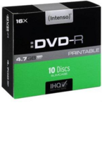 Intenso DVD-R 4,7GB 16x SC (10) Print INTENSO 4801652, Kapazität: 4,7GB 4801652