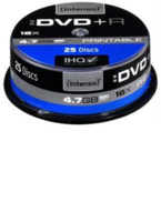 Intenso DVD+R 4,7GB 16x SP (25) Print INTENSO 4811154, Kapazität: 4,7GB 4811154