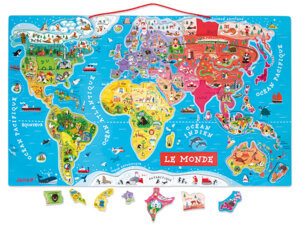 Janod F Magnetpuzzle Weltkarte 92tlg 4505500