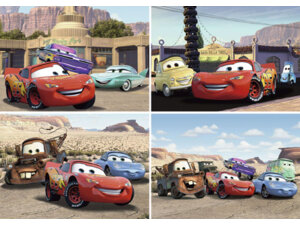 Jumbo Puzzle 100 Teile Disney Cars 4 Motive sortiert ausgelegt: 35x25cm 1282